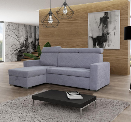 Design Pohovka Lounge Roh Moderní Textilní Rozkládací Pohovka L-forma Obývací Kout Odpocinout Sedačka