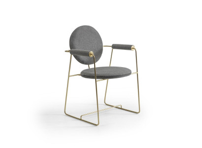 Jídelní židle Designová židle s područkami Moderní nábytek Polstrovaná židle
