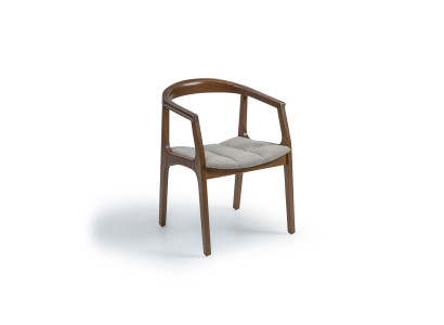 Hnědý židle s područkami Moderní jídelna Dřevěná židle Design zařízení