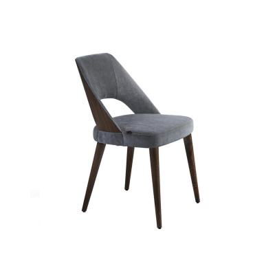 Jídelní židle šedá čalouněná látka Nová luxusní zásuvka židle Design interiéru