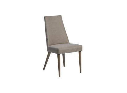 Dřevěná židle s látkovým sedákem, židle do jídelny, nový designový nábytek, luxusní židle.