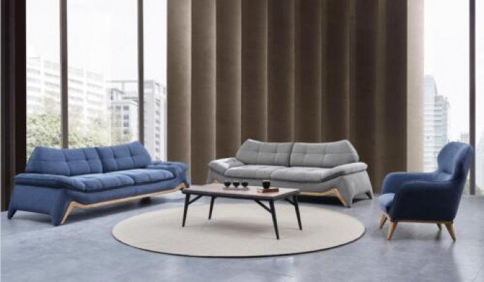 Moderní obývací pokoj sedací souprava 3+3 místný čalouněný křeslo sedací souprava