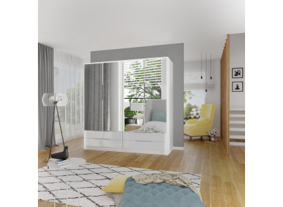 Víceúčelový regál skříň regál zrcadlo šatní skříň úložný šatník.