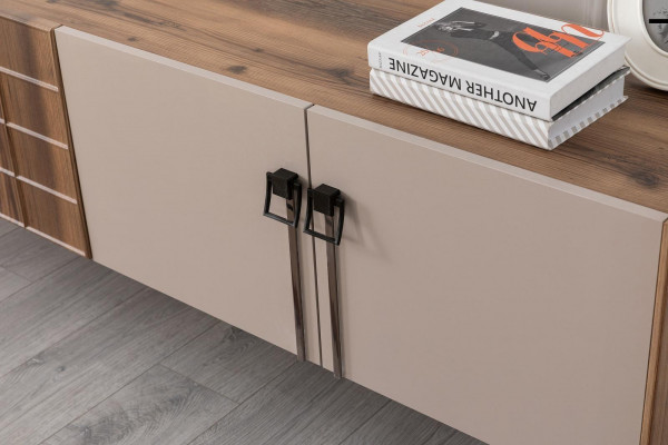 Obývací pokoj Designér Set Luxusní stůl Moderní TV skříň 3 kusy Nový