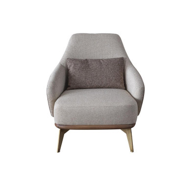 Exkluzivní křeslo do obývacího pokoje, textil, jednosedadlové, design, stylové dřevěné nohy