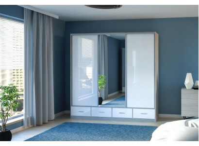 Skříň Šatní skříň Nástěnná skříň Ložnice Dospělí Barva Bílá Nábytek Nový