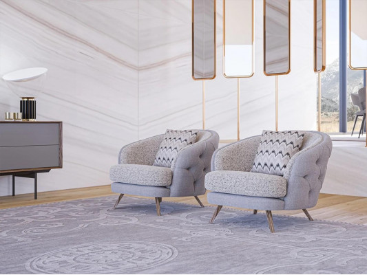Designer křeslo Moderní zařízení čalouněné nábytek Obývací pokoj Luxus čalouněné sedadlo