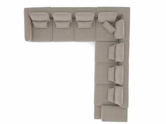 Designerová pohovka Rozkládací pohovka L-tvar Textilní čalounění Obytný pokoj Konferenční stolek