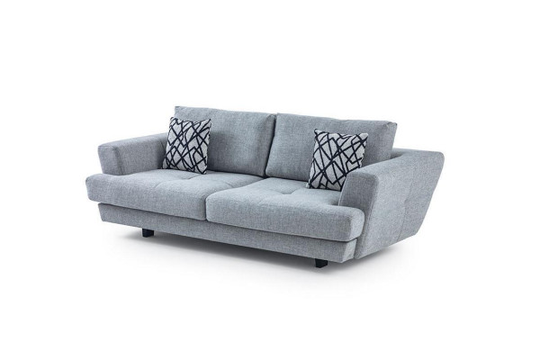Wohnzimmer Design 3-Sitzer Grau Sofa Modern Luxus Stoffsofa Exclusive