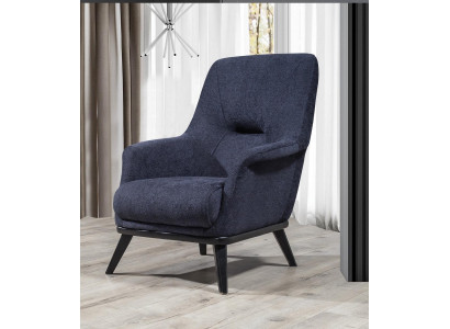 Elegantní křeslo modré barvy Moderní nábytek do obývacího pokoje Luxusní textil nový