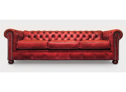 Chesterfield sedací souprava sofa gauč polstrování 3 2 1 sedáků Kožené sedací soupravy