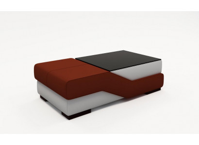 Designer skleněný stůl Stůl Polstrovaný Moderní Obývací pokoj Kožená Pohovka Sofa