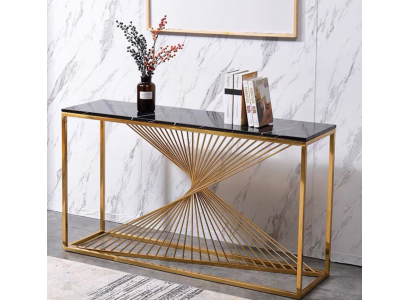 Designer Luxus Konsole Stůl Konzoly Stoly Dřevo Kov Design Zlato