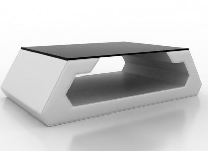 Sofa stůl design obývací pokoj sklo kůže pohovka stolek pomocný káva