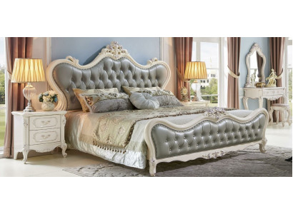 Postel Design Noční stolek 3 kusy. Ložnice Sad Moderní Luxus Kůže Masivní dřevo