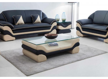 Klasický luxusní designérský konferenční stolek kůže do obývacího pokoje