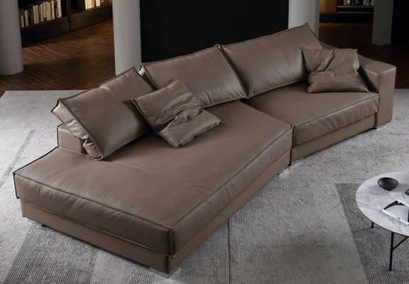 Moderní pohovky, kožená pohovka, gauč, rohová sofa, návrh rohového sedacího soupravy L-tvar