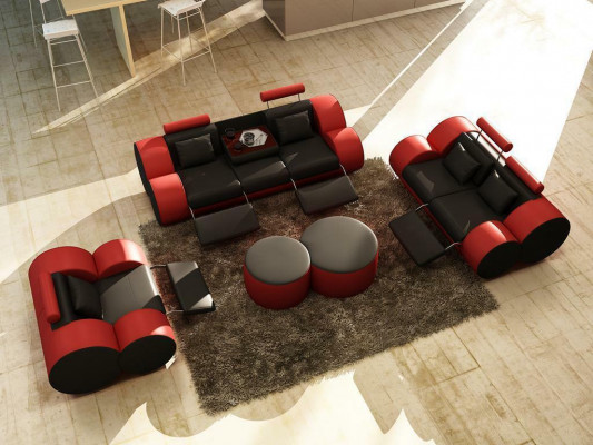 Moderní obývací pokoj, sedací souprava sedací soupravy pohovky 3+2+1 design