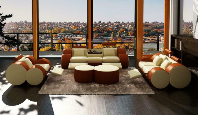 Moderní obývací pokoj, sedací souprava sedací soupravy pohovky 3+2+1 design