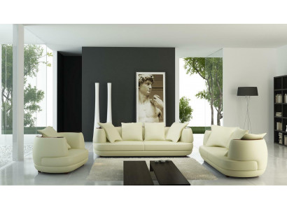 Luxusní designová sedací souprava Klasická kožená pohovka Potahová sedací souprava Sofa