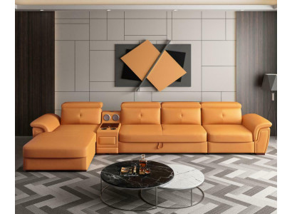 Sofa Pohovka Rohová sedací souprava L-forma Potah Moderní sedadlo Relax Luxus Nábytek Obývací stěna