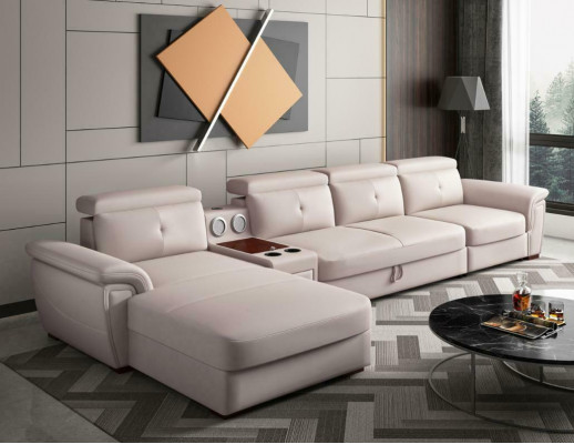 Sofa Pohovka Rohová sedací souprava L-forma Potah Moderní sedadlo Relax Luxus Nábytek Obývací stěna