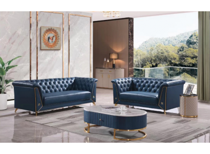 Luxus Chesterfield pohovka set 3+2 sedadla konferenční stolek nábytek pohovka