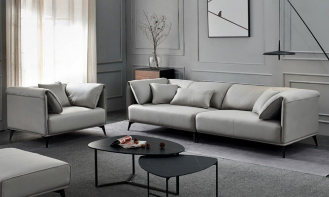 Italská designová pohovka, sedací souprava 4+1 sedadlo, křeslo, polstrování nábytek