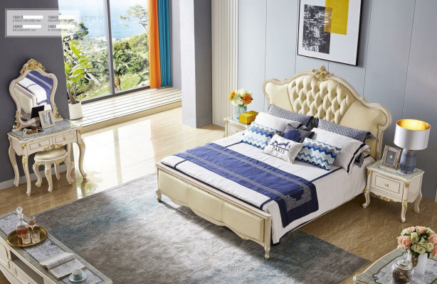 Chesterfield Big Luxus dvojlůžko manželská postel design 180x200 masivní dřevo
