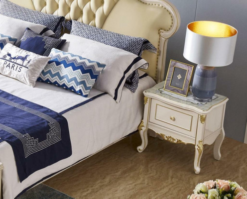 Chesterfield Big Luxus dvojlůžko manželská postel design 180x200 masivní dřevo
