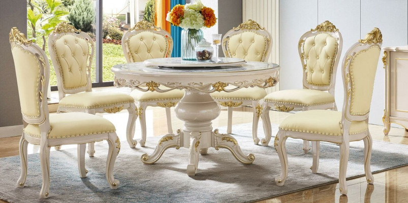 Klasické židle do jídelny Chesterfield Designer 4 kusy židlí