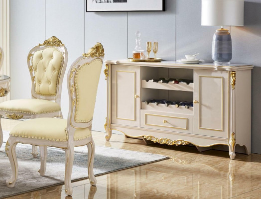Klasické židle do jídelny Chesterfield Designer 4 kusy židlí