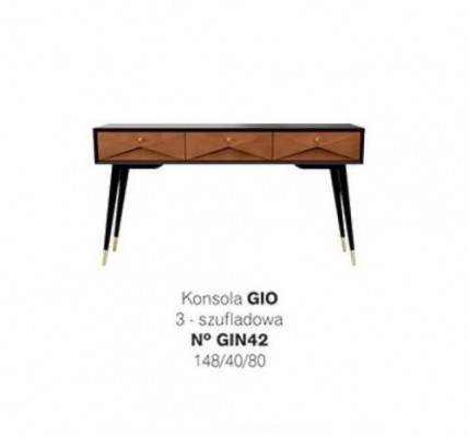 Konzolový stůl stůl konzole komoda sideboard dřevo moderní luxusní hnědý design nový.