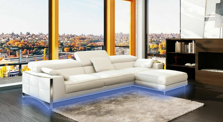 Design rohy XXL Big Polstrový rohový gauč Kůže pohovky Garnitury