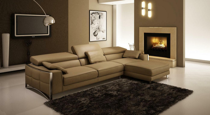 Design rohy XXL Big Polstrový rohový gauč Kůže pohovky Garnitury