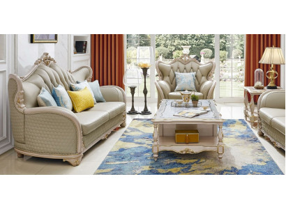 Designová sedací souprava sofa 3+1-sedaček, sedačka, křesla, nové, masivní dřevo