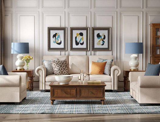 Sofa set 3-sedačková 321 Přezka Pohovka Textilní Sedadlo Design Pohovka