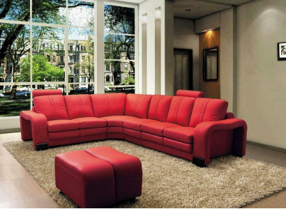 XXL Multifunktions kožená pohovka gauč sedací souprava Rikož, moderní big.