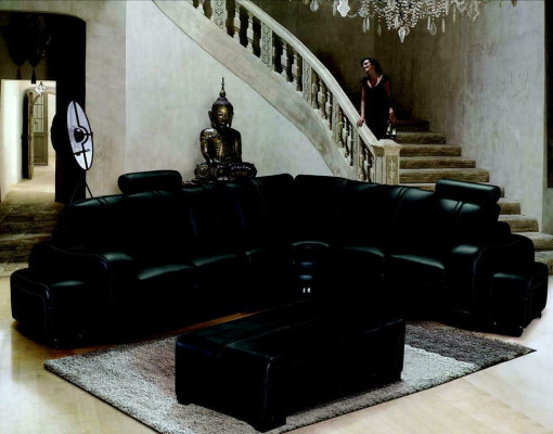 XXL Multifunktions kožená pohovka gauč sedací souprava Rikož, moderní big.