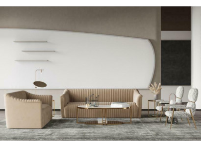 Sofa set 3+1 sedadlo obývací stěna relaxační sametová sedací souprava designová pohovka lounge nová