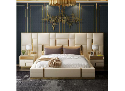 Postel Čalouněný Design Luxus Dřevo Dvojlůžkový Hotel Postele Manželská Ložnice