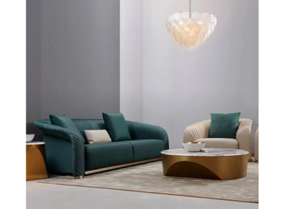 Design Pohovka Luxus Sedací Sofa Pohovka Textilní Sedací Souprava 3 Místná Koženka