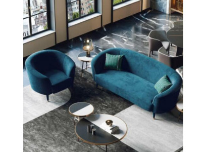 Sametový sedací garnitur 3+1 sedák Wohnlandschaft Sitz Design Couch Lounge Sofas Möbel