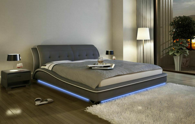Moderní design postel XXL Luxusní styl manželské postele hotelová postel kožená