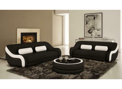 Sofa seto sedáků designu XXL potah kůže. Souprava sedacích garnitur 3+2 míst.