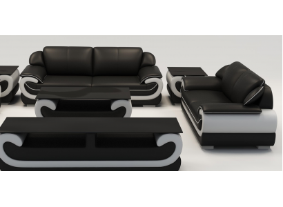 Kůžená pohovka sedačka obývací souprava 3+2 místná moderní designová pohovka 0615.