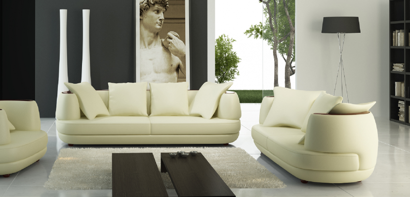 Sofa Design Pohovka 3+2 Set Polstrovaná kůže Pohovka obývacího pokoje Garnisony