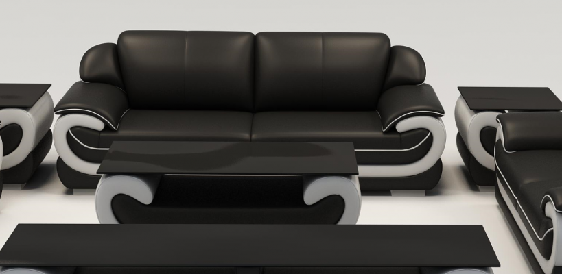 Kůží pohovky obývací zástavba 3-sedačka moderní design pohovky sedačky