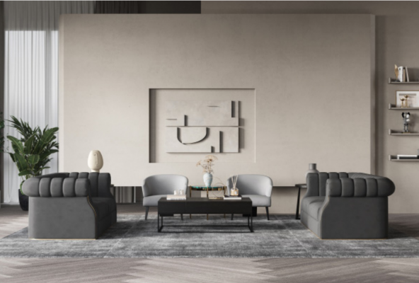 Designer Pohovka 3 Místná Moderní Pohovky Čalouněné Design Pohovka Třísedadlová