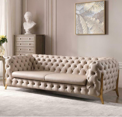 Falešná kůže 3místná pohovka obývací souprava Relaxační sedadlo Designová pohovka Nábytek k posedání Sofy.